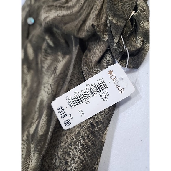 Rare Vintage 90's Dana Buchman Dress Luxury 2 Piece Snake Print 14 With Tags NOS - Picture 16 of 16